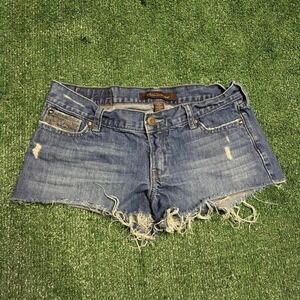 Y2K Hollister Co. blue distressed denim short shorts